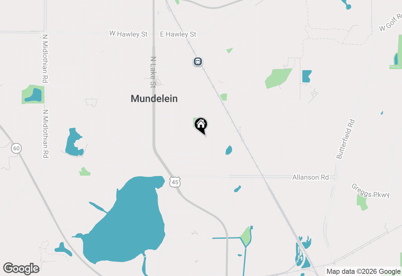 Map of (Address confidential), Mundelein, Illinois 60060