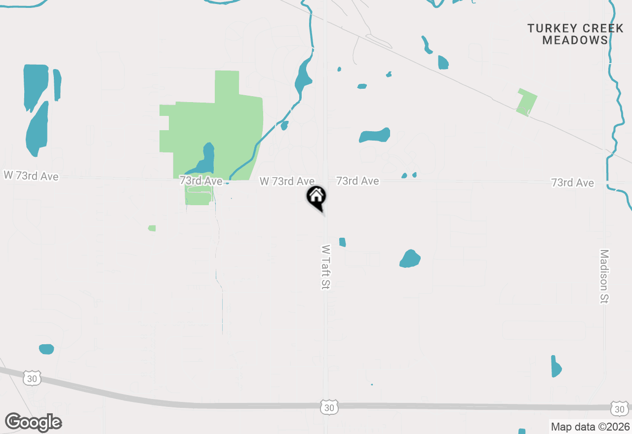 Map of 7324 W Taft Street, Merrillville, IN 46410