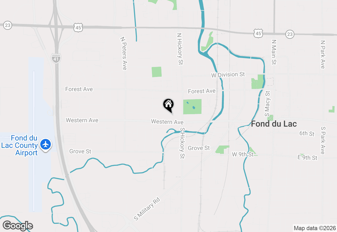 Map of 464 Ruggles Street, Fond Du Lac, WI 54935