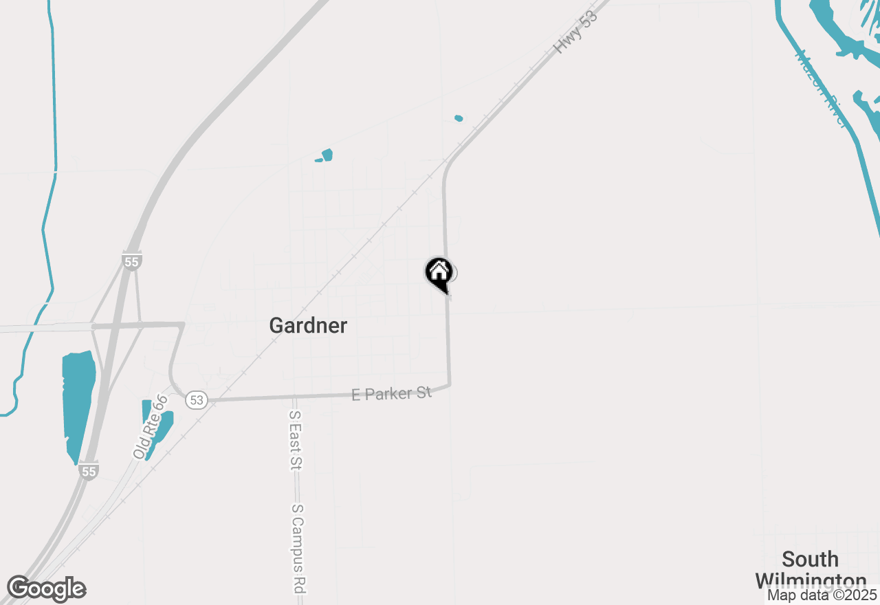 Map of 104 N Cedar Street, Gardner, IL 60424