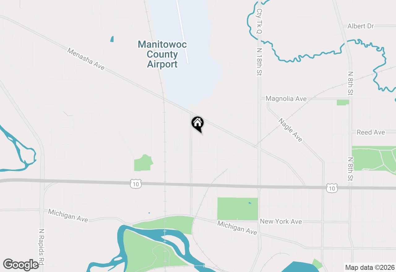 Map of 1432 Gunnell Ln, Manitowoc, WI 54220