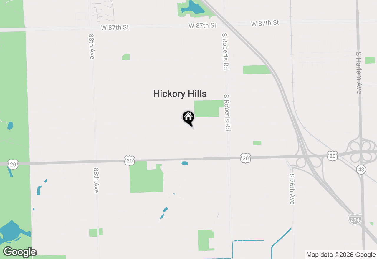 Map of 9307 S 82nd Court, Hickory Hills, IL 60457