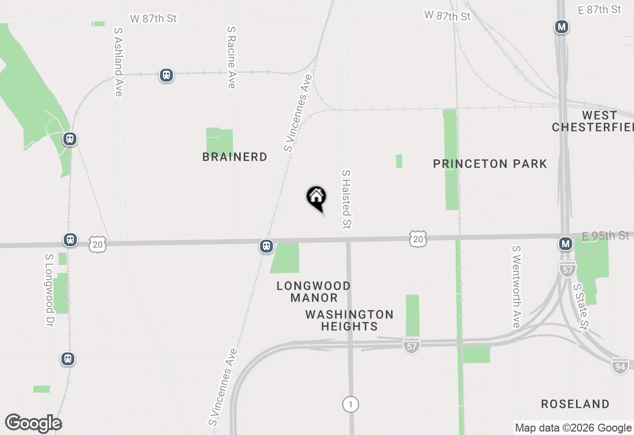 Map of 9400 S Peoria Street, Chicago, IL 60620