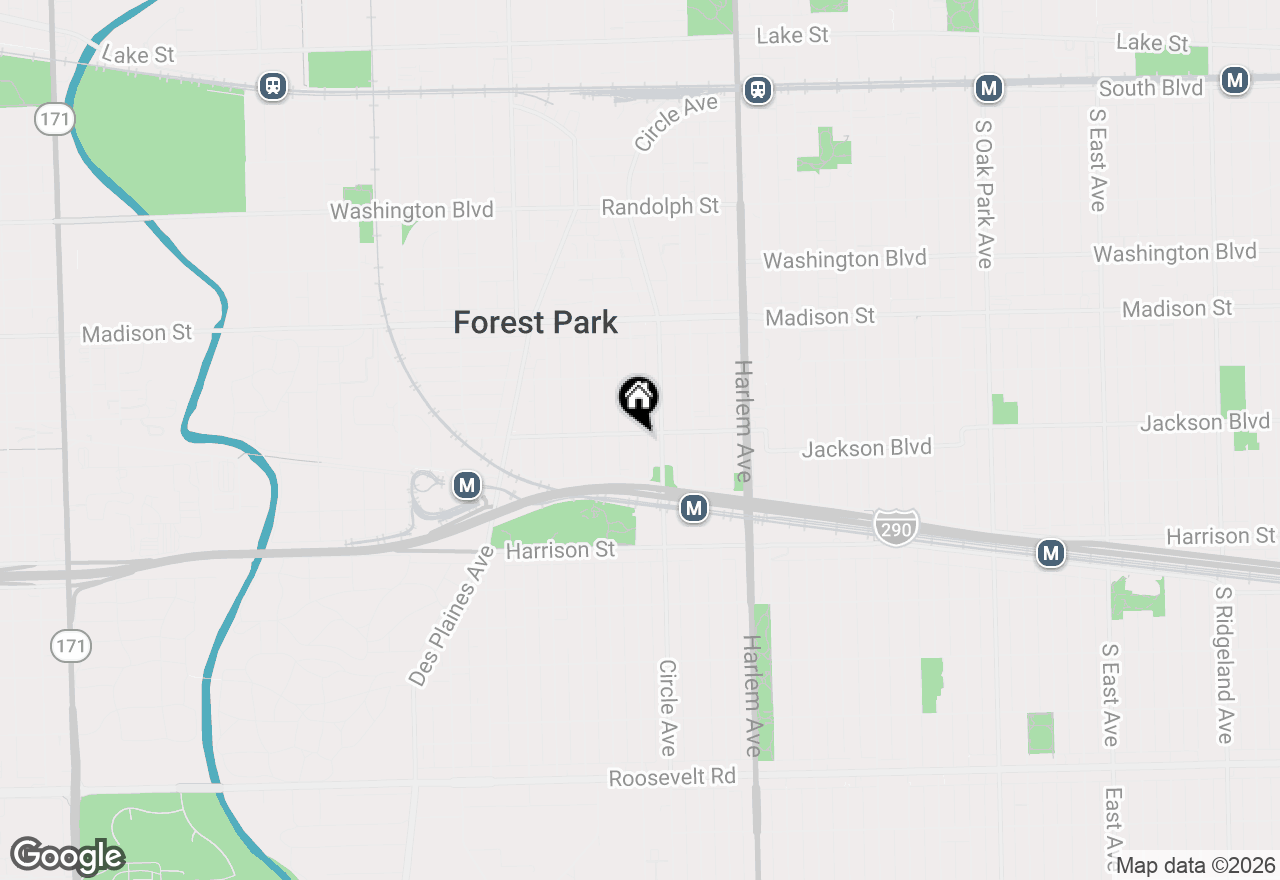 Map of 604 Hannah Avenue, Forest Park, IL 60130