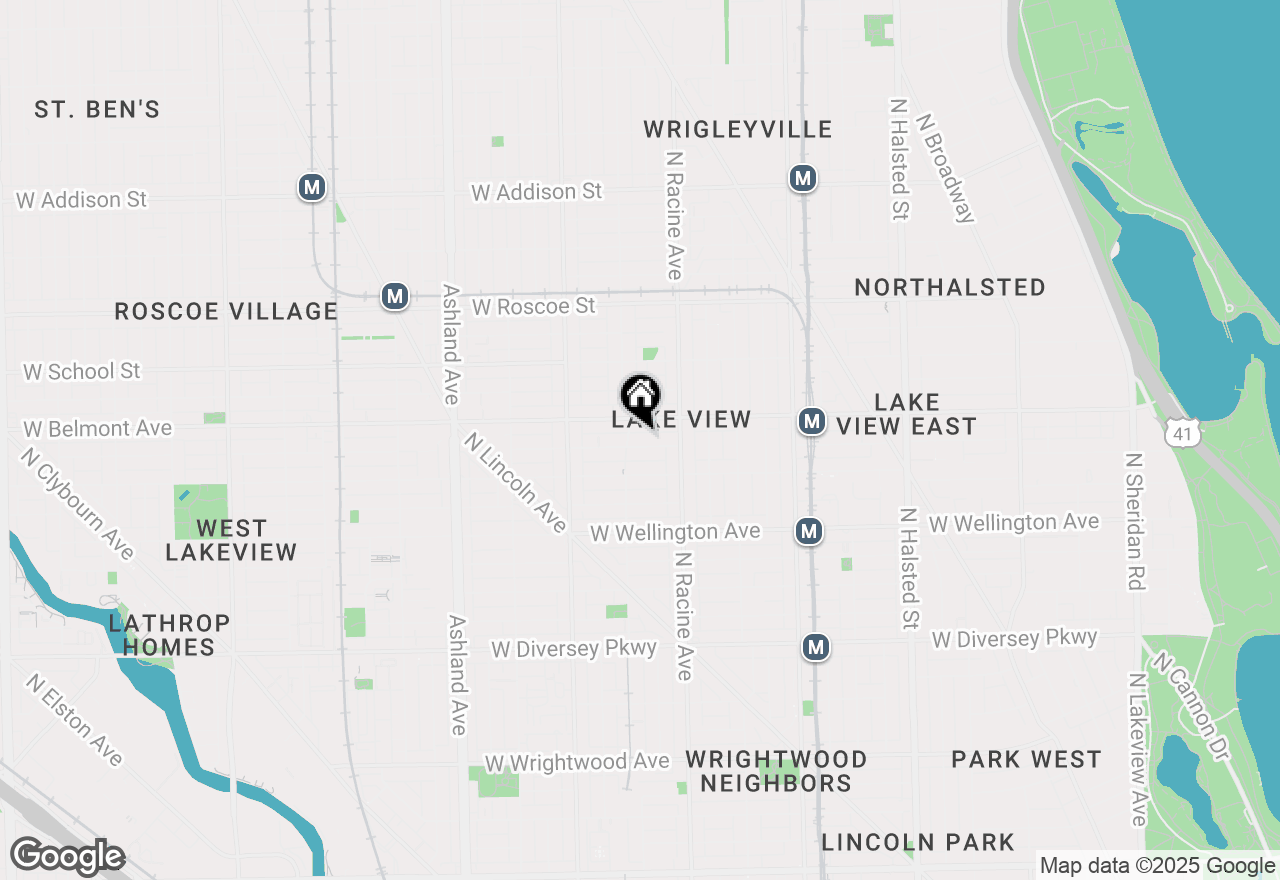 Map of 1248 W Fletcher Street #C, Chicago, IL 60657