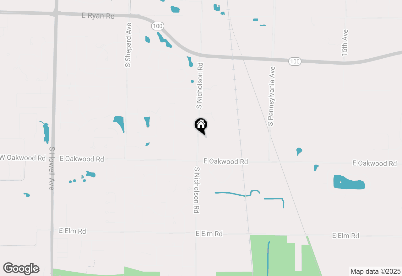 Map of 10166 S Nicholson Rd, Oak Creek, WI 53154