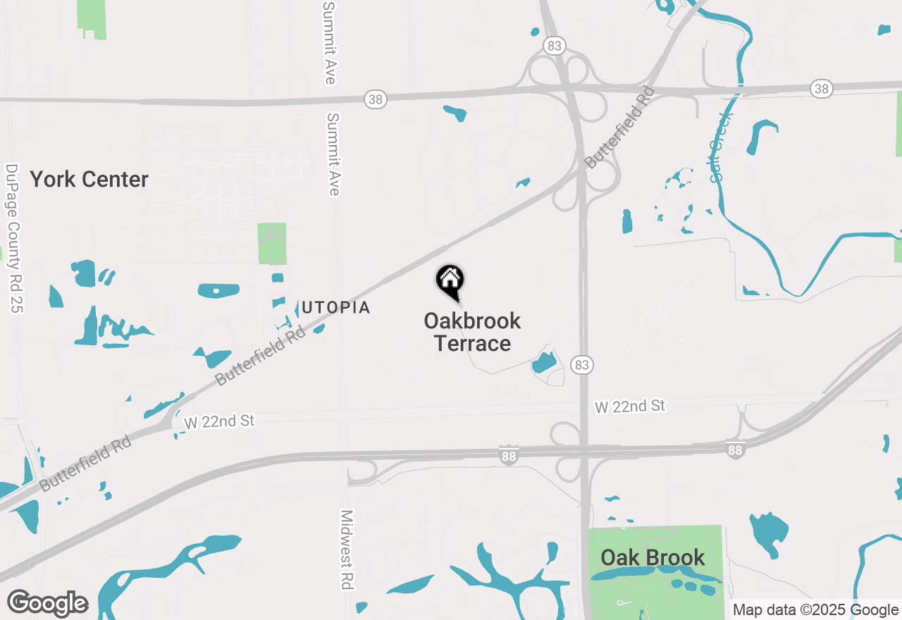 Map of 17W345 Halsey Road, Oakbrook Terrace, IL 60181