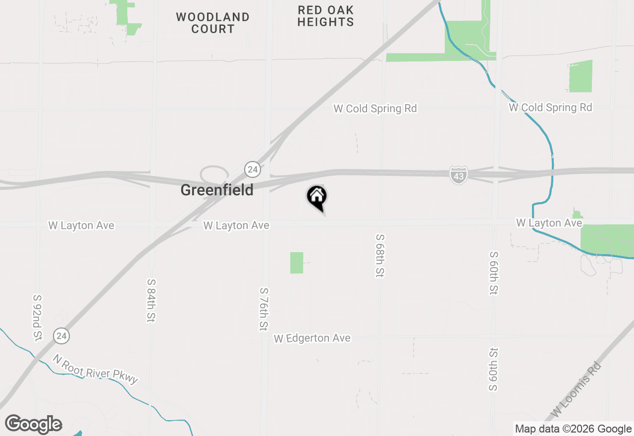 Map of 7216 W Layton Ave, Greenfield, WI 53220