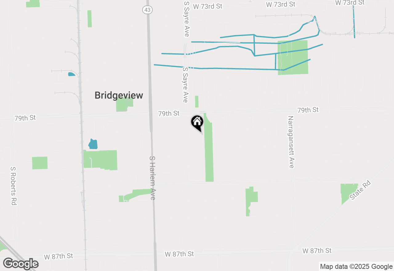 Map of 8017 Newland Avenue, Burbank, IL 60459