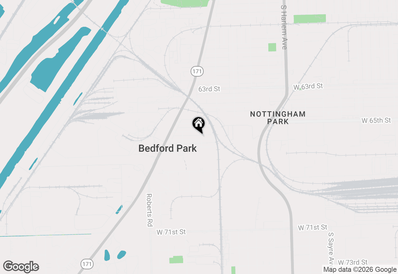 Map of 7702 W 66th Street, Bedford Park, IL 60501