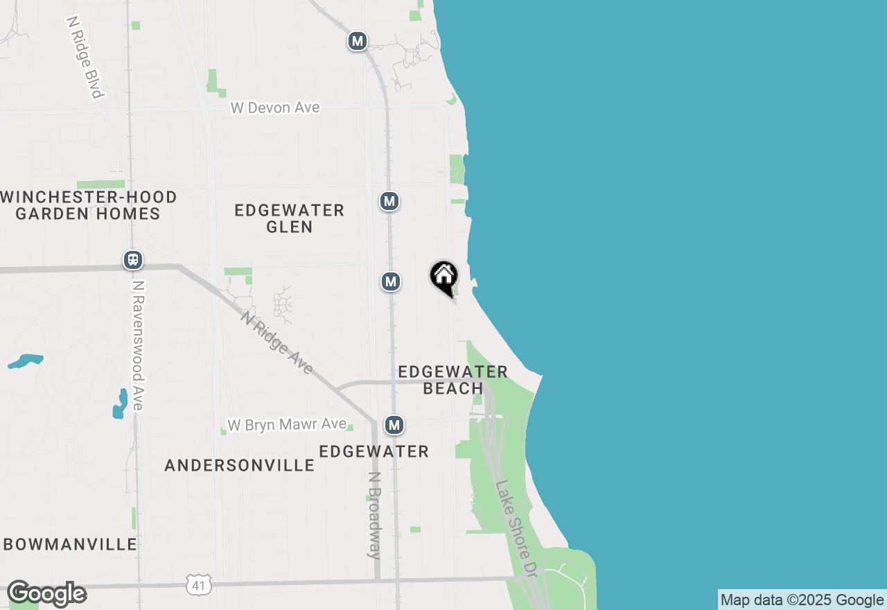 Map of 5858 N Sheridan Road #1201, Chicago, IL 60660