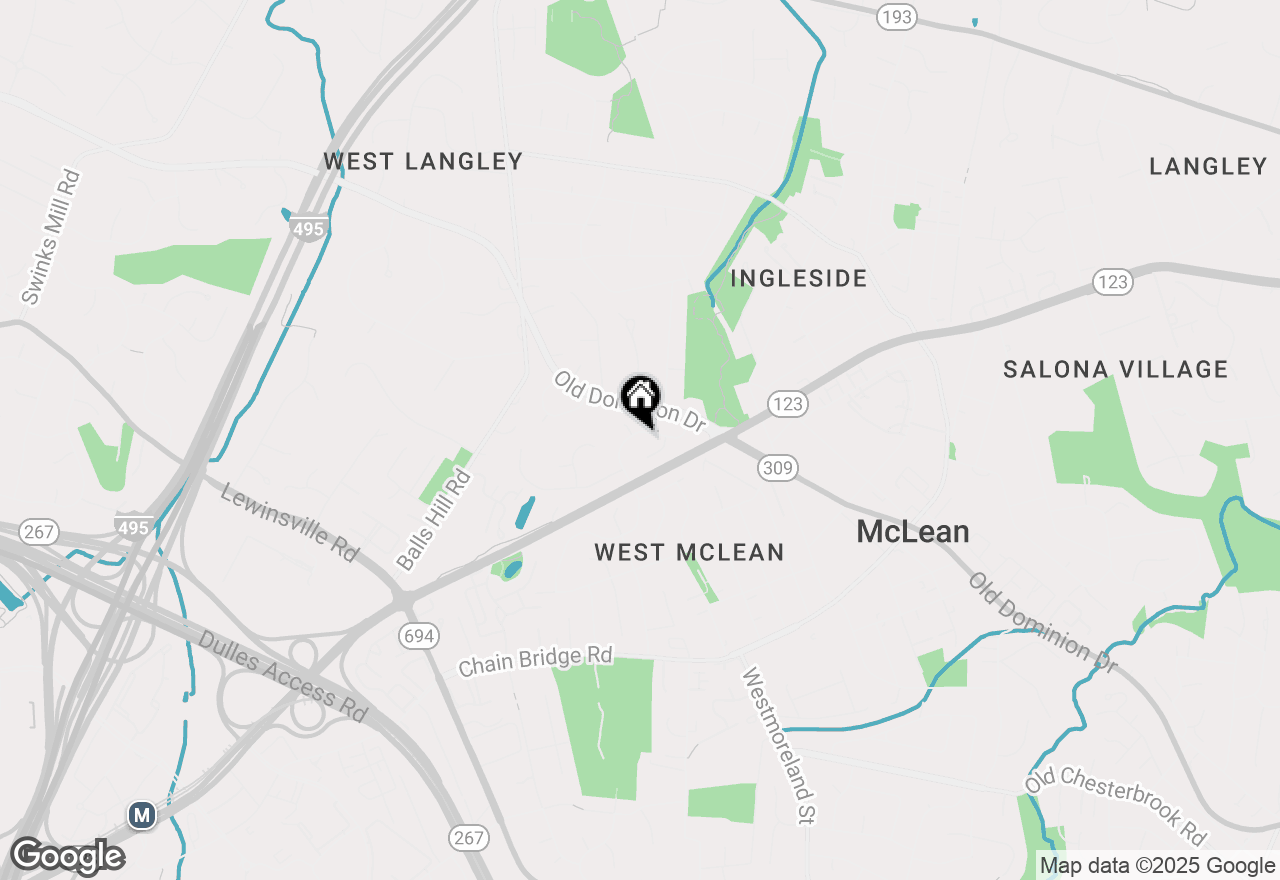 Map of 1327 Mayflower Drive, Mclean, VA 22101