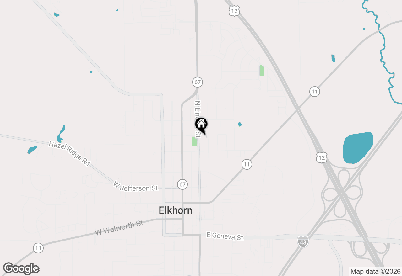 Map of 421 N Lincoln St, Elkhorn, WI 53121