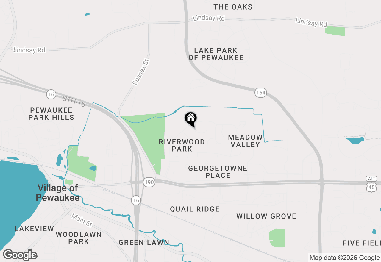 Map of 1118 Riverwalk Ct, Pewaukee, WI 53072