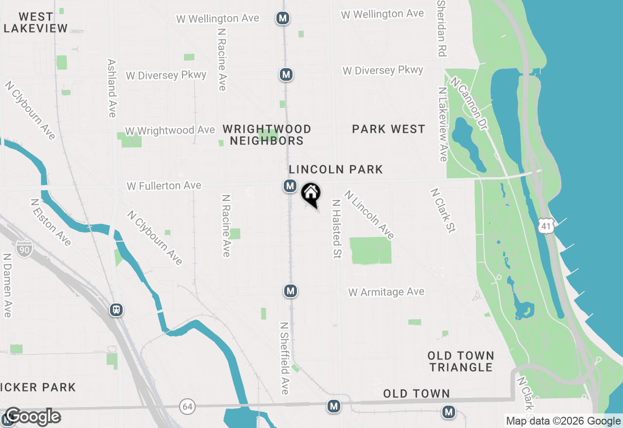 Map of 857 W Belden Avenue #3, Chicago, IL 60614