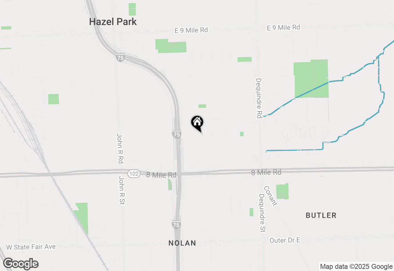 Map of 1210 E Bernhard Avenue, Hazel Park, MI 48030