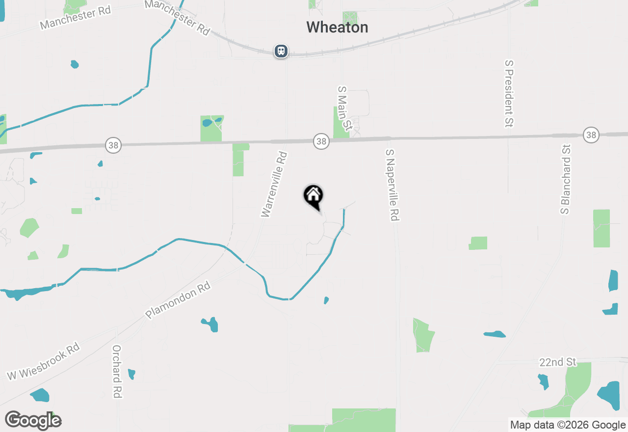 Map of 218 W Elm Street, Wheaton, IL 60189