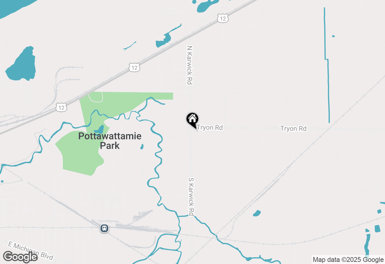 Map of 102 S Karwick Road, Michigan City, IN 46360