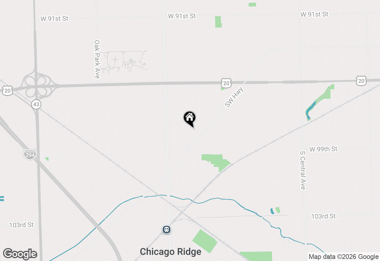 Map of 9746 Merrimac Avenue, Oak Lawn, IL 60453