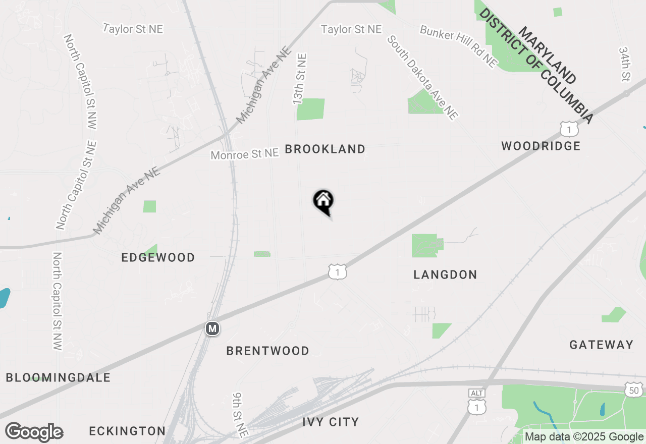 Map of 1342 Hamlin Street Ne, Washington, DC 20017