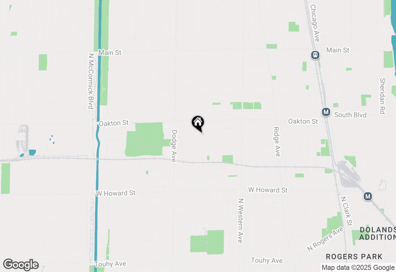 Map of 401 Dewey Avenue, Evanston, IL 60202