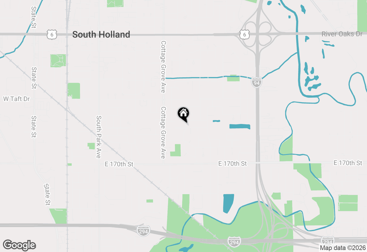 Map of 916 E 168th Street, South Holland, IL 60473