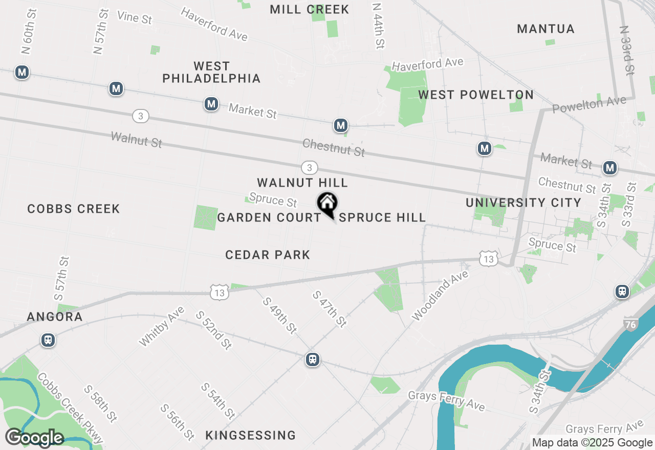 Map of 4637 Pine Street #D410, Philadelphia, PA 19143