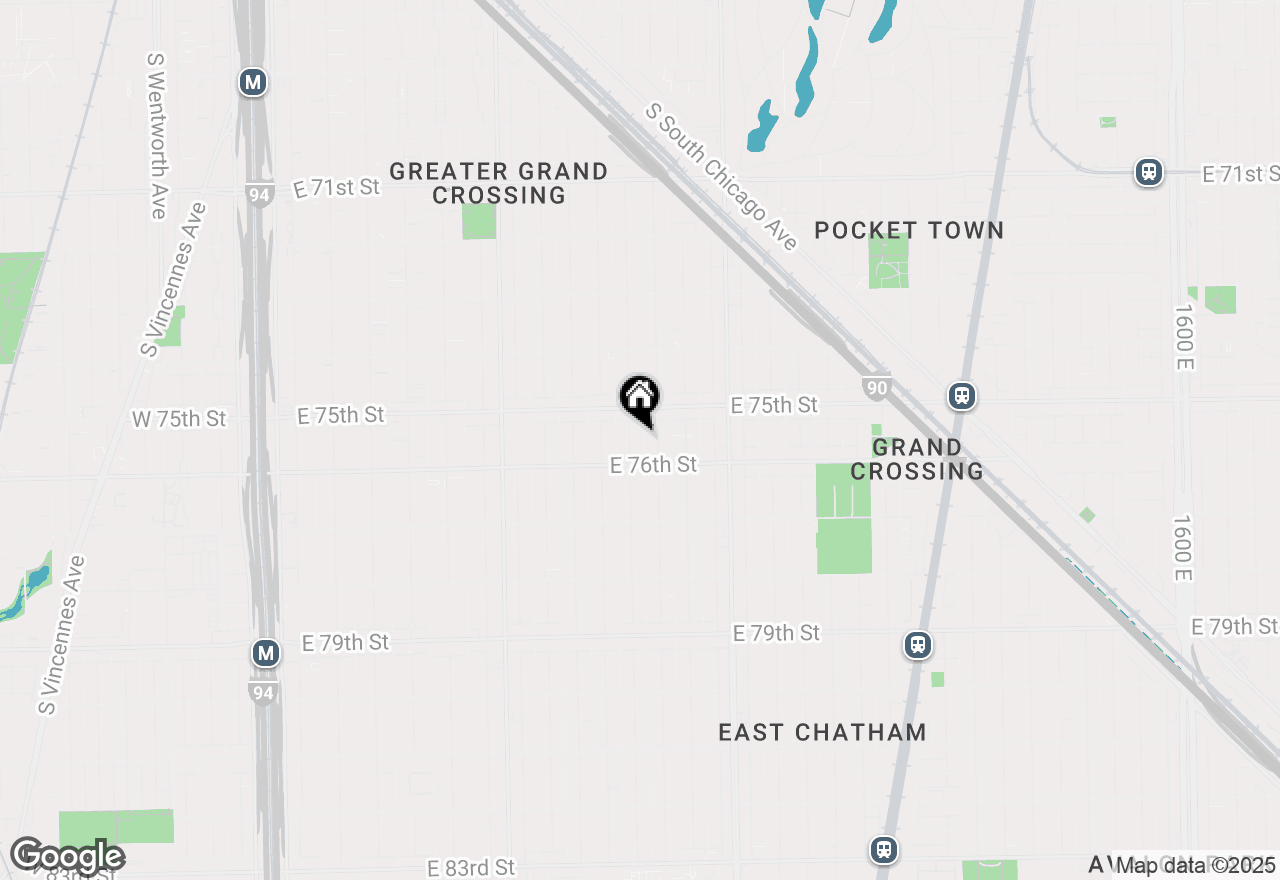 Map of 7534 S Champlain Avenue, Chicago, IL 60619