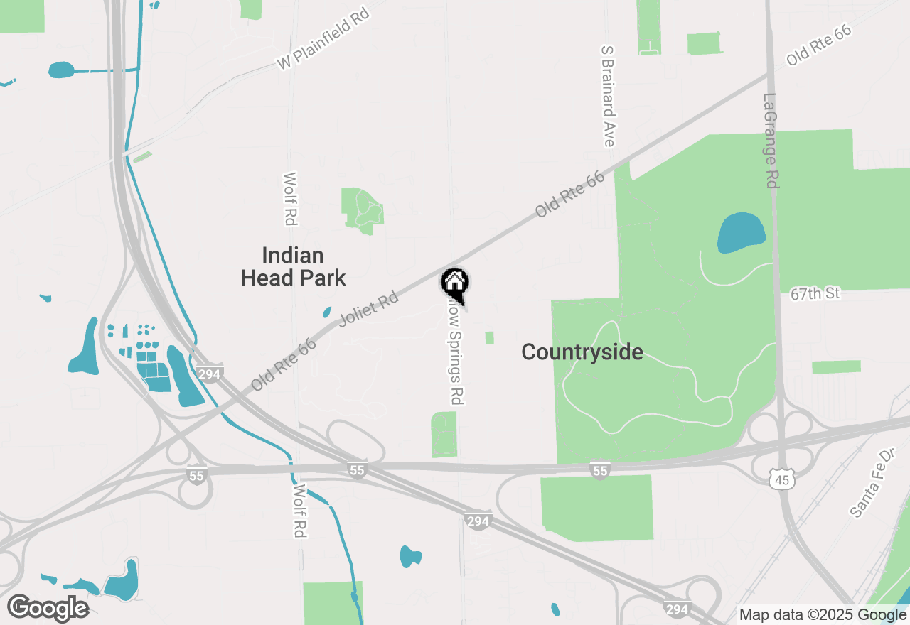 Map of 6727 Willow Springs Road, Countryside, IL 60525