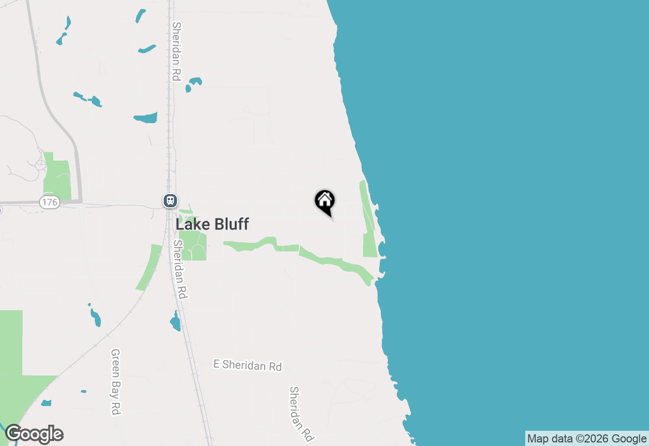 Map of 537 E Center Avenue, Lake Bluff, IL 60044