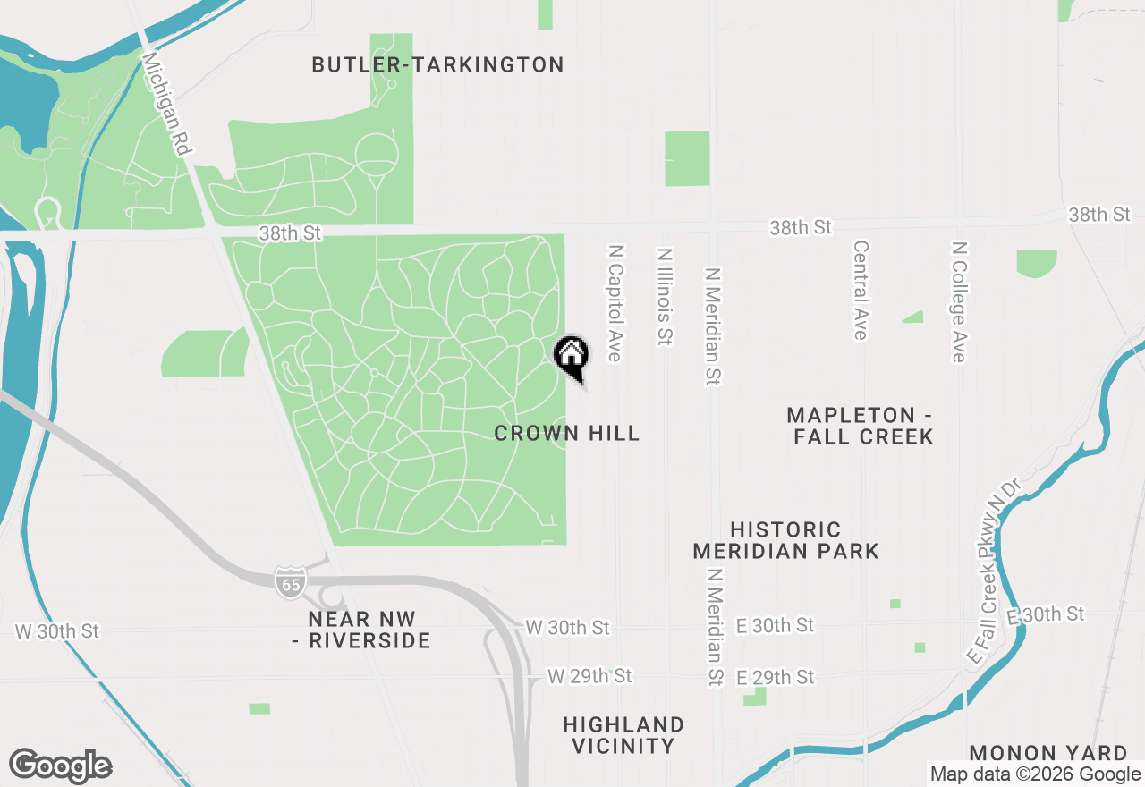 Map of 3449 Boulevard Place, Indianapolis, IN 46208