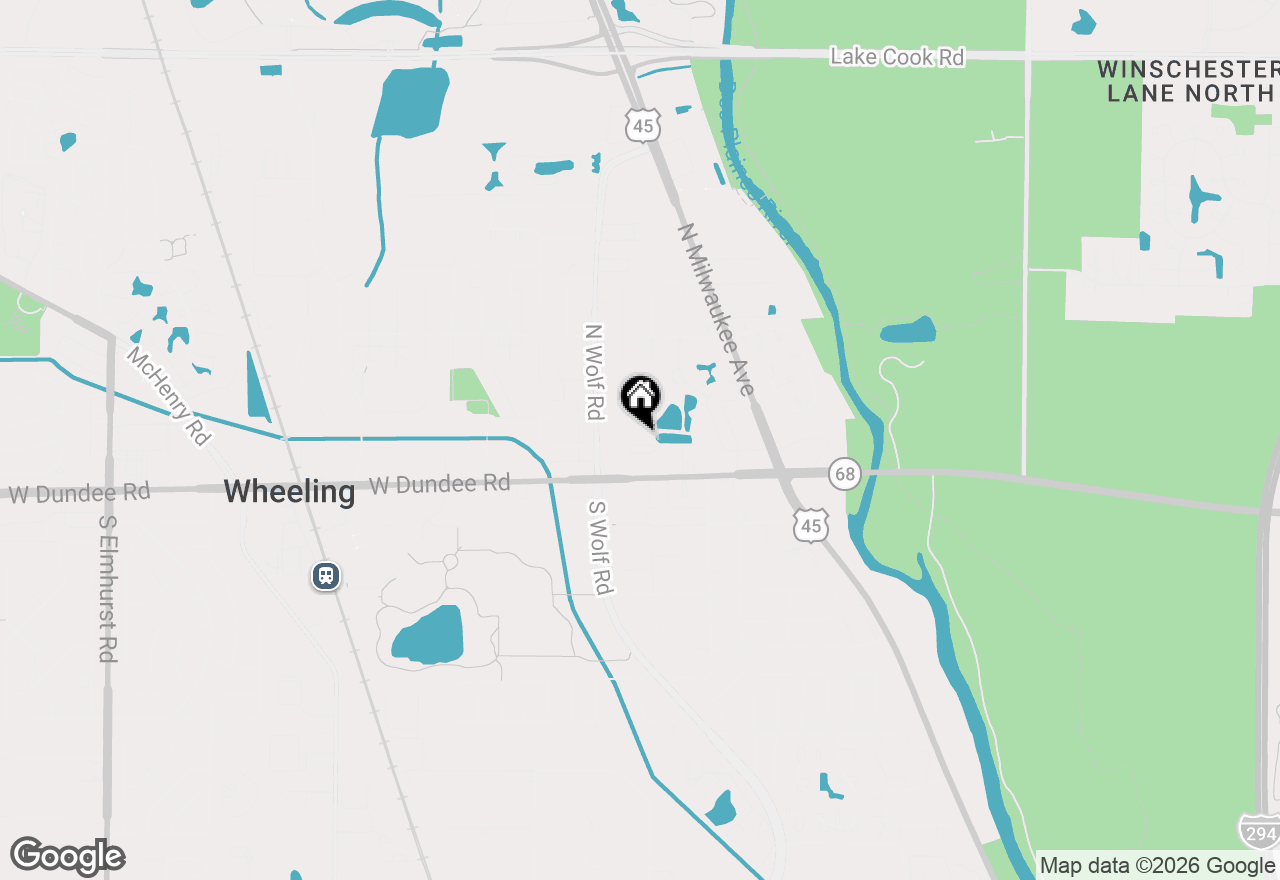 Map of 100 Deborah Lane #B26, Wheeling, IL 60090