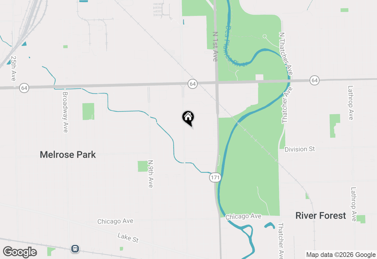 Map of 1650 Charleston Court, Melrose Park, IL 60160