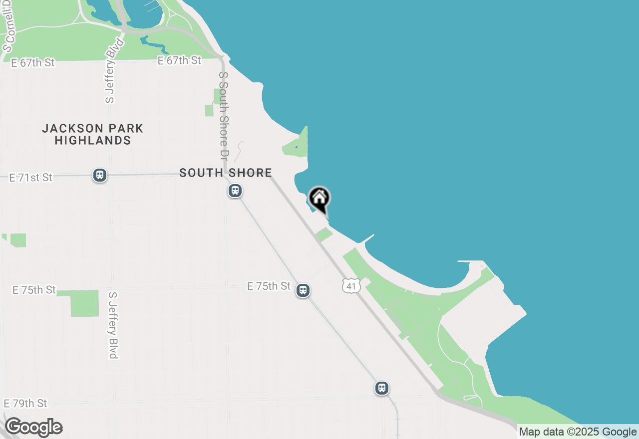 Map of 7337 S South Shore Drive #1107, Chicago, IL 60649