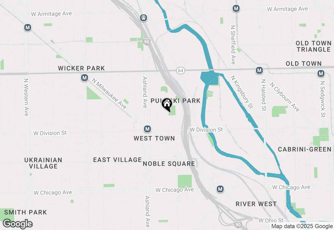 Map of 1300 N Cleaver Street #3, Chicago, IL 60642