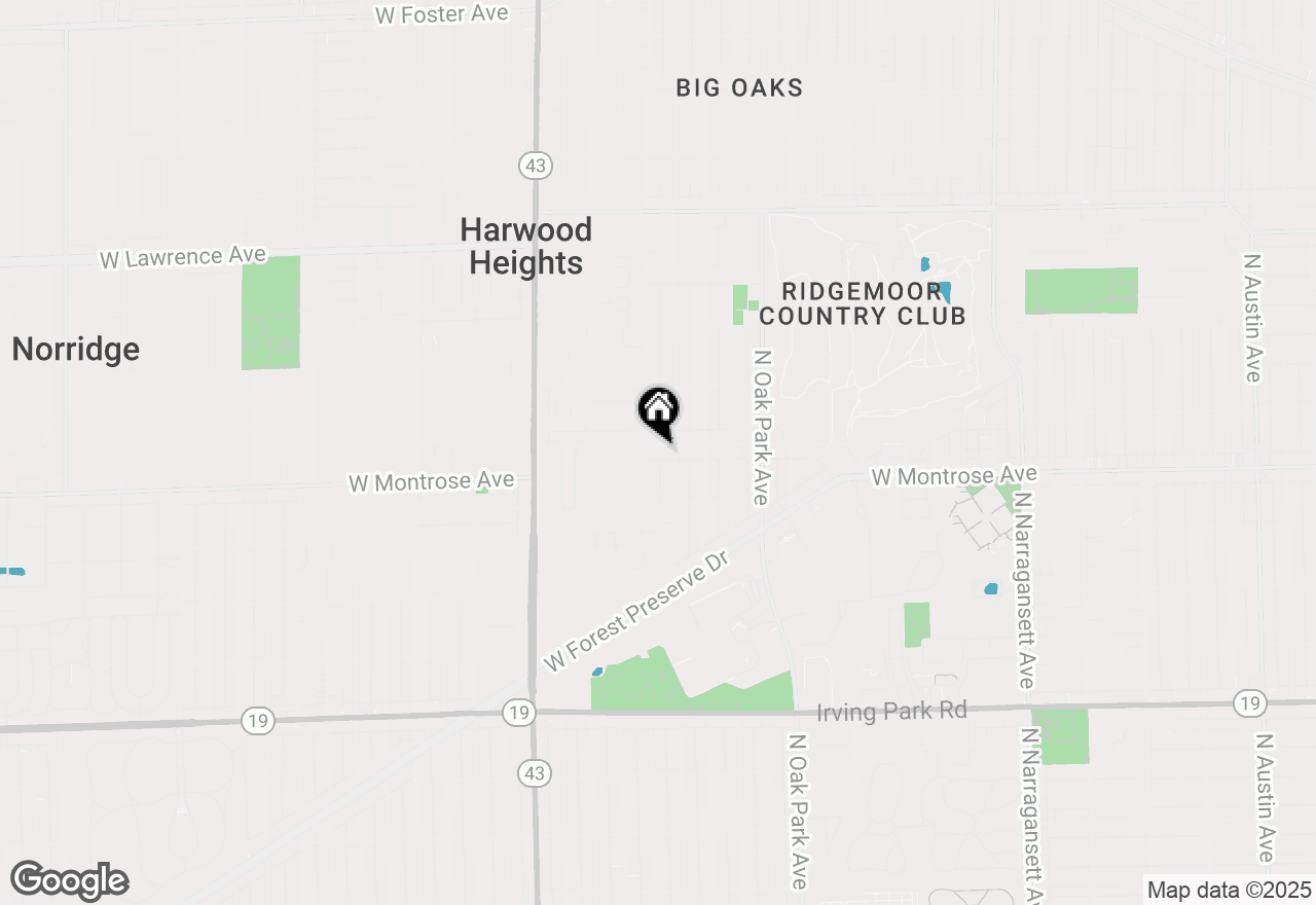 Map of 6949 W Montrose Avenue, Harwood Heights, IL 60706