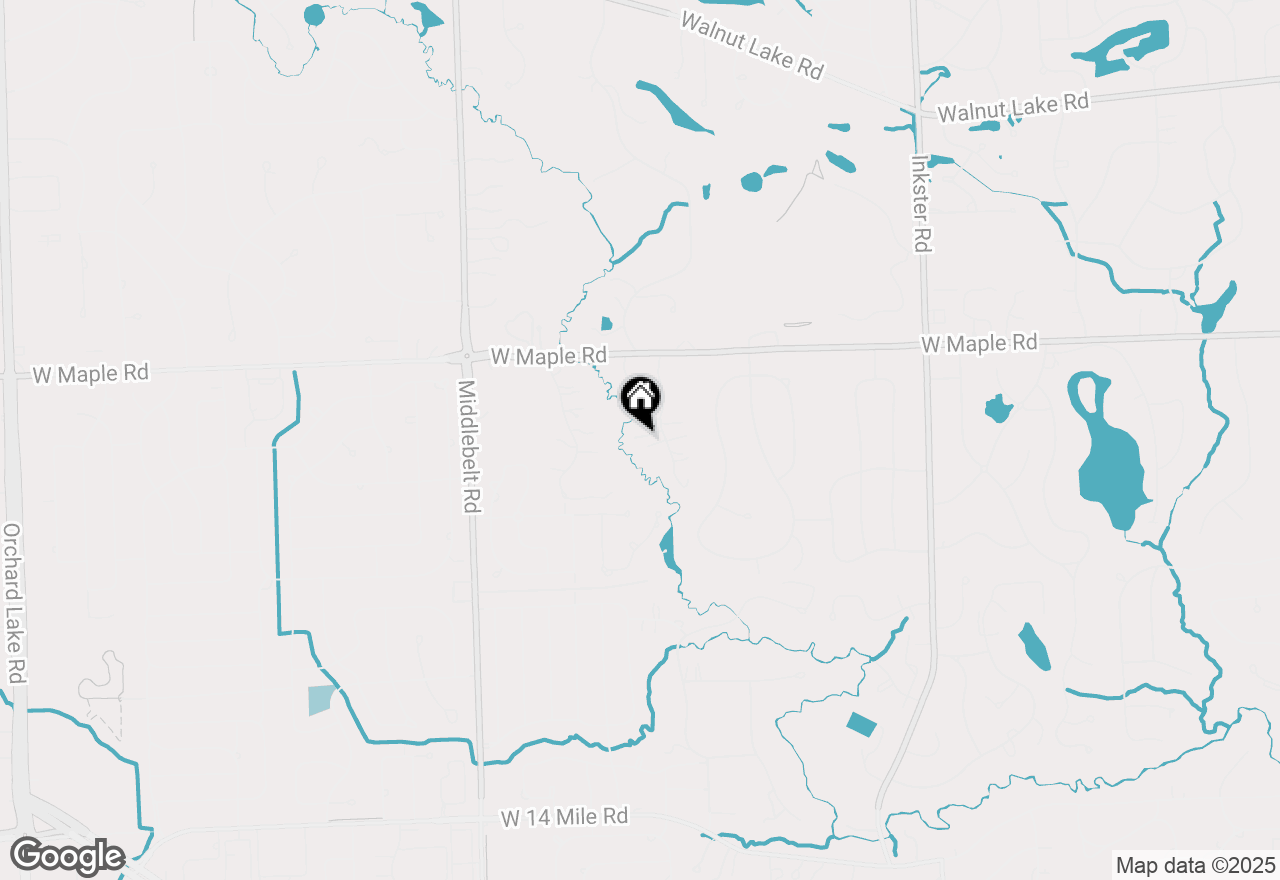 Map of 6666 Bloomfield Lane, West Bloomfield, MI 48322