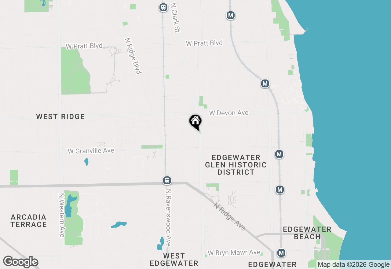 Map of 1614 W Thome Avenue, Chicago, IL 60660