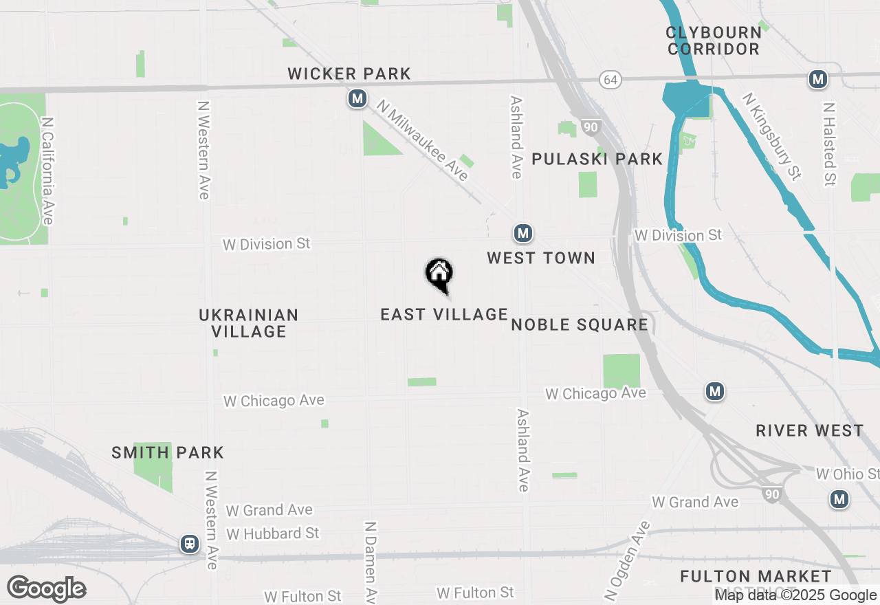 Map of 1022 N Wood Street #1, Chicago, IL 60622