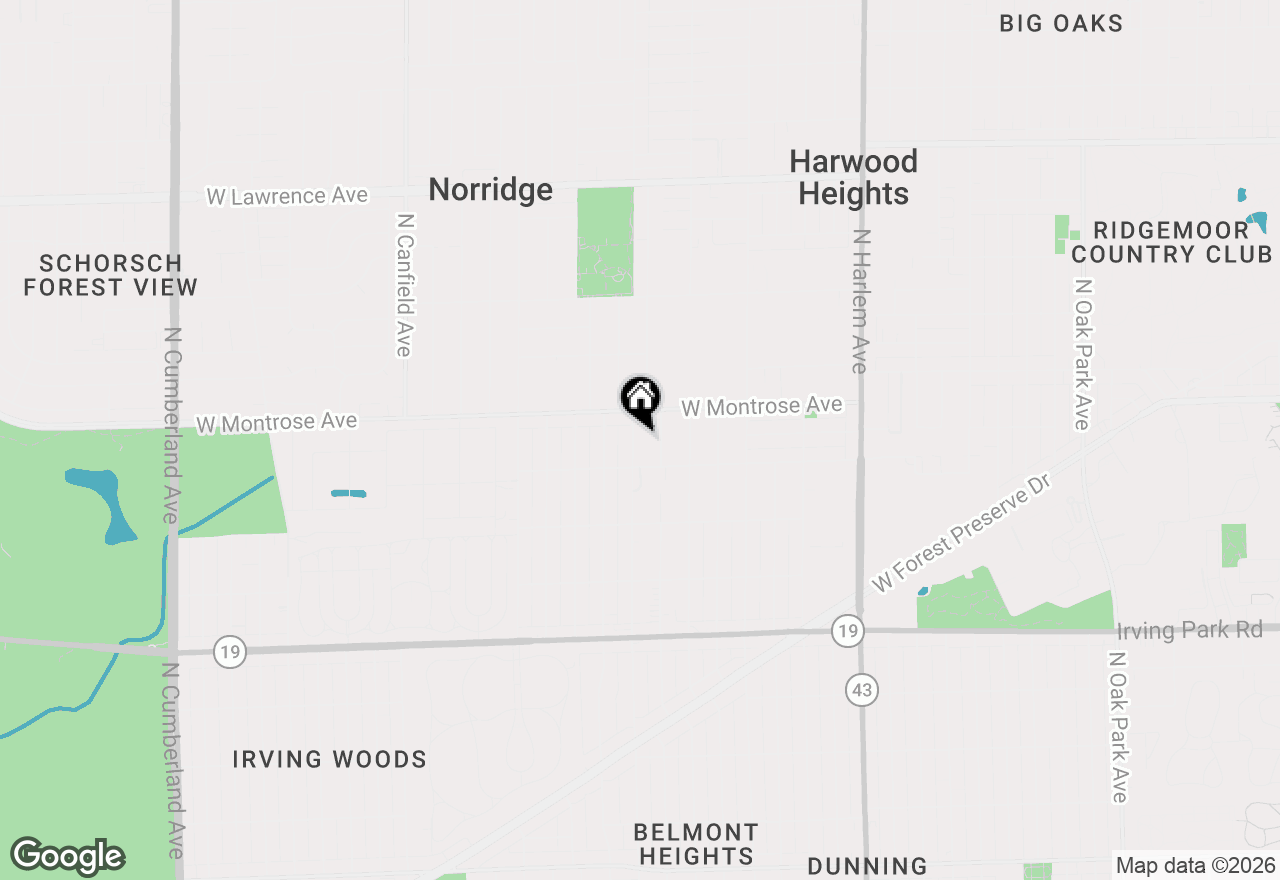 Map of 4329 N Oriole Avenue, Norridge, IL 60706