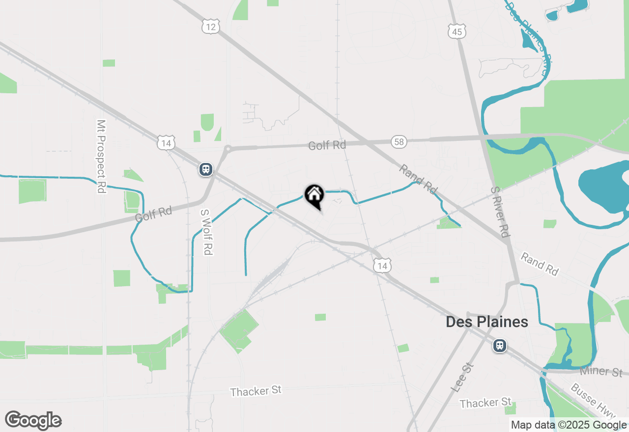 Map of 45 Nicholas Drive W, Des Plaines, IL 60016