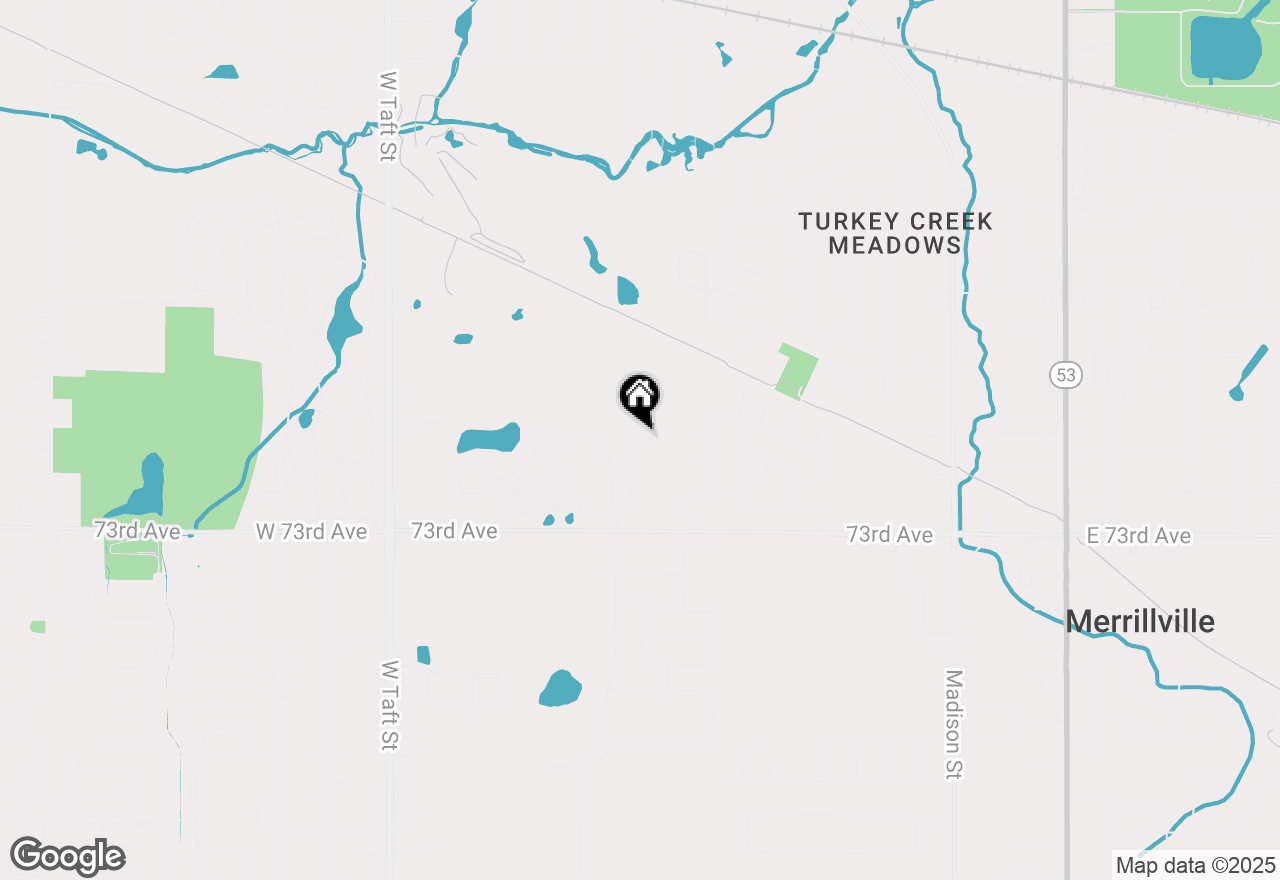 Map of 1519 W 72nd Place, Merrillville, IN 46410