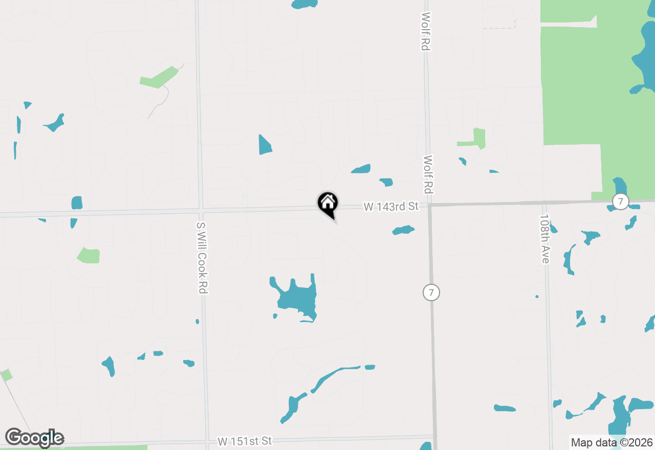 Map of 14341 Creek Crossing Drive, Orland Park, IL 60467