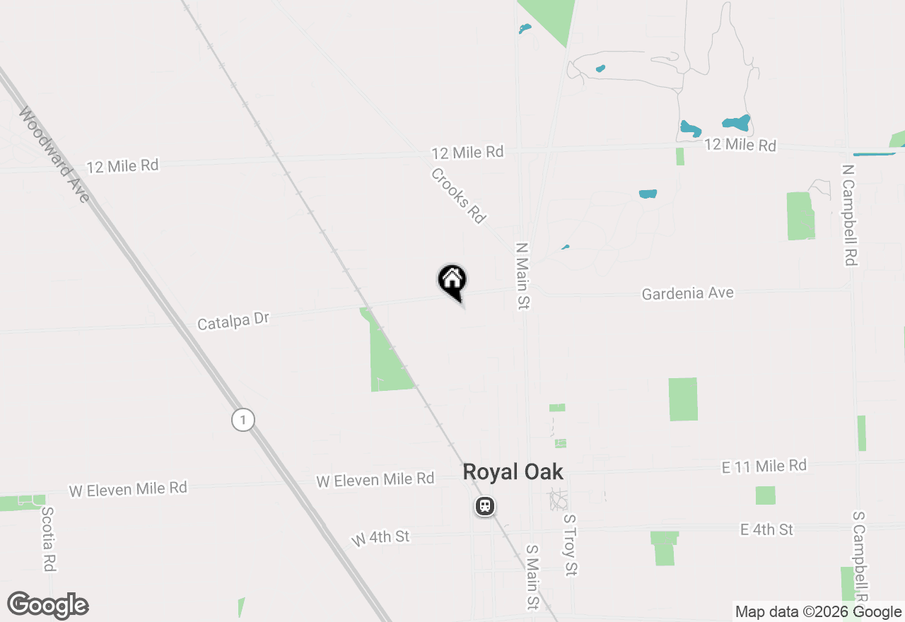 Map of 924 Marywood Drive, Royal Oak, MI 48067