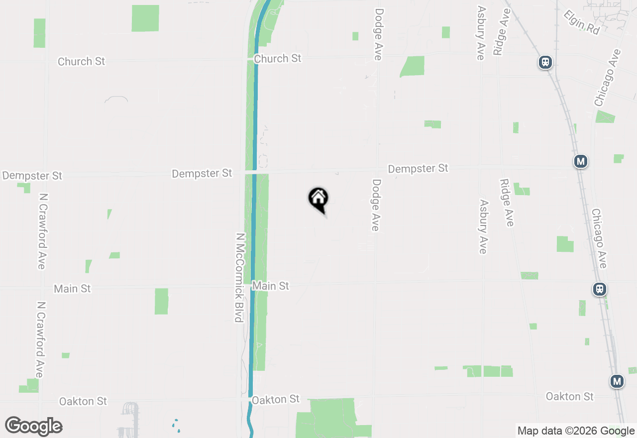Map of 1112 Hartrey Avenue, Evanston, IL 60202