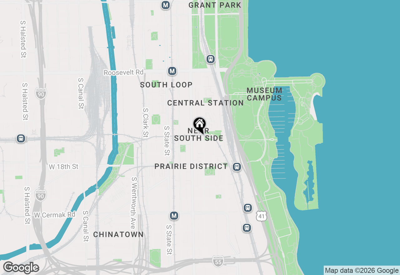 Map of 1550 S Indiana Avenue #P31, Chicago, IL 60605