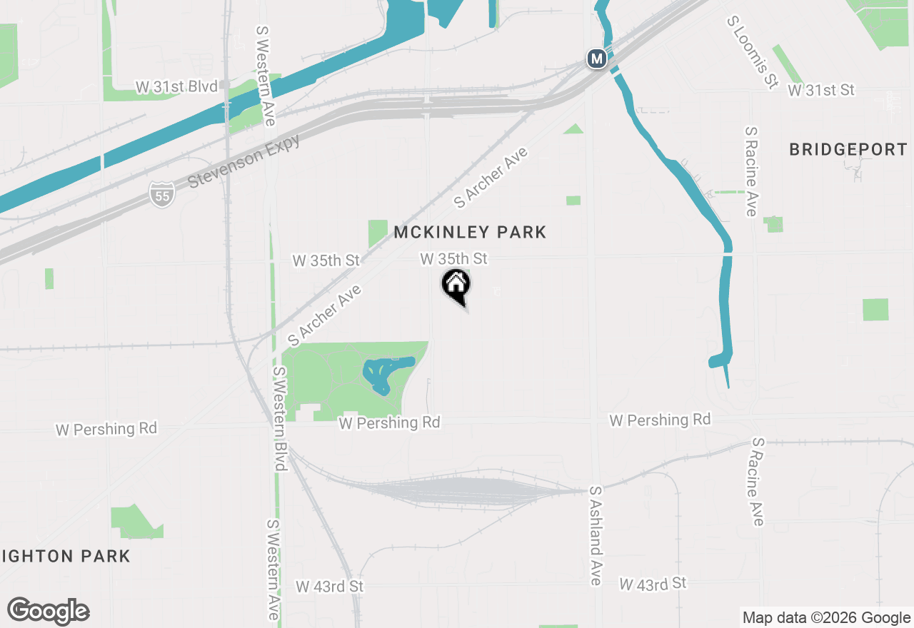 Map of 3621 S Winchester Avenue #2F, Chicago, IL 60609