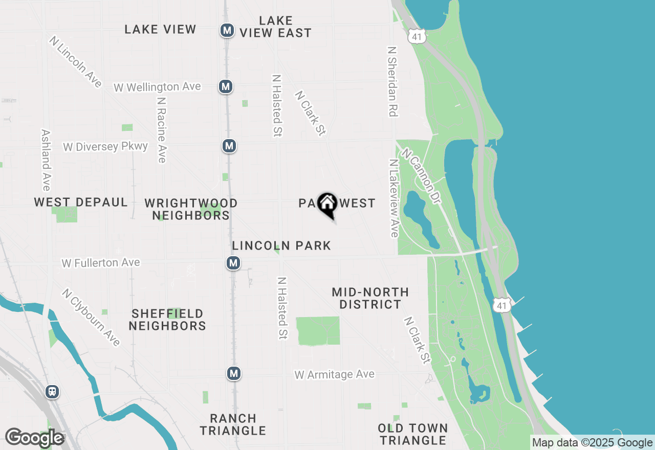 Map of 615 W Deming Place #203, Chicago, IL 60614