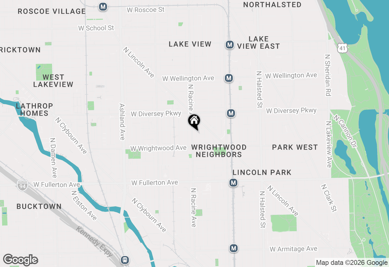Map of 2649 N Racine Avenue #3N, Chicago, IL 60614