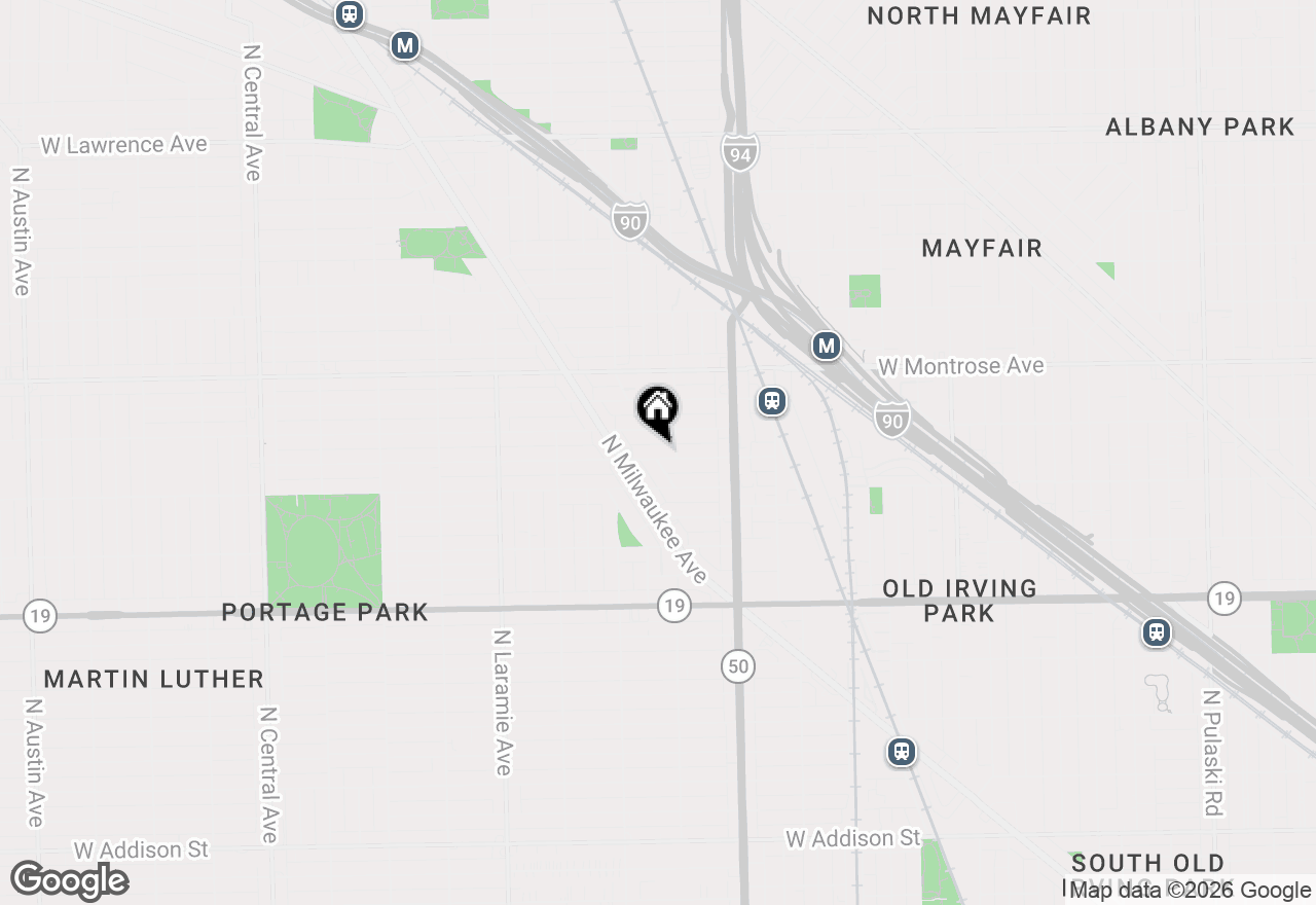 Map of 4916 W Hutchinson Street, Chicago, IL 60641